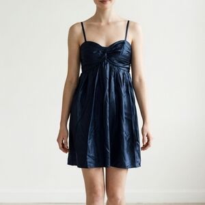 Wear Your Love Navy Blue Satin Dress NWT Women's Size 8